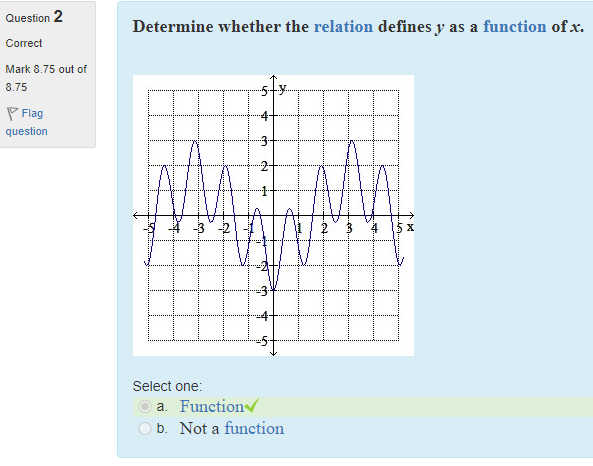 Correct answer question 2 MAT101 Graded Exam 3