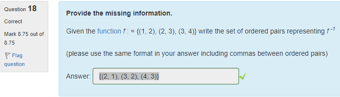 Correct answer question 18 MAT101 Graded Exam 3